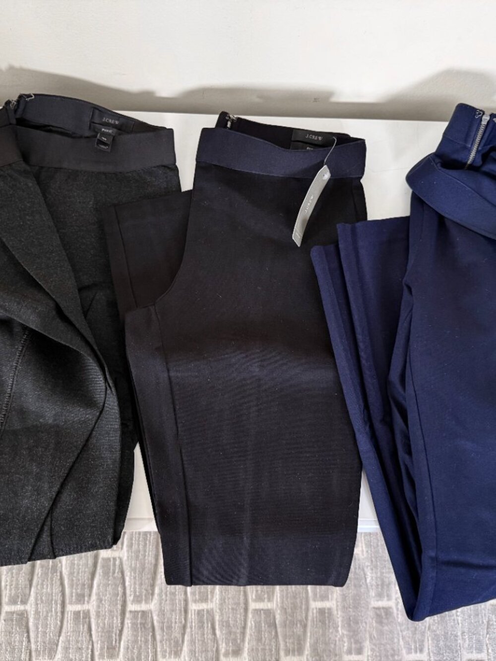 3x J.Crew [Original] "Pixie Pant" (Black, Navy & Heather Gray)